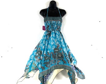 Tatiana Fairy Dress 41" (104cm) Long, One Size; Silk Maxi Summer Dress, Tall Girl Sundress, SKU: 902-9237