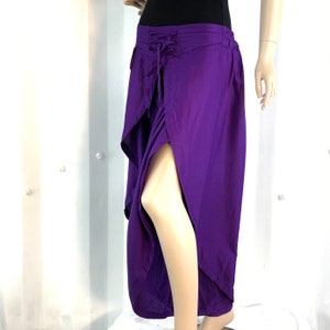 Purple Tulip Palazzo Pants in Rayon Split open leg harem trouser Why buy boring 8 - 10 (S/M) UK women's