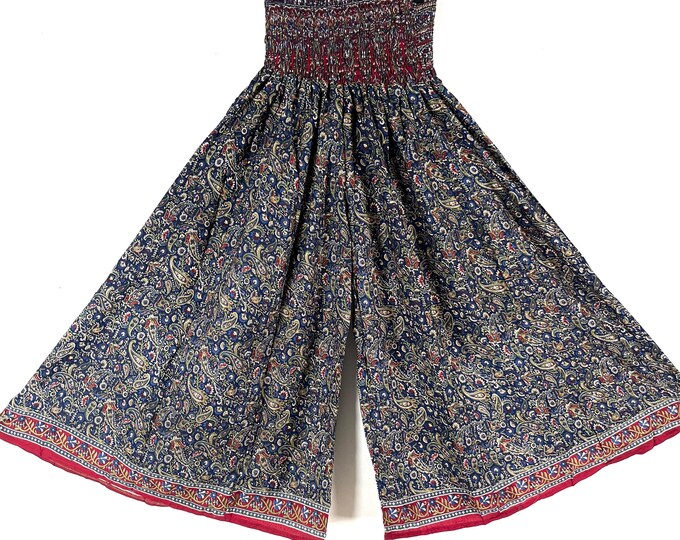 Corlissa Plus Plus Size Culottes in Summer Silk with 2XL Elasticated Waist, Great for a fuller figure. (Wide Leg Palazzo Pants) SKU:837-8668