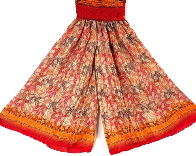 Corlissa Plus Plus Size Culottes in Summer Silk with 2XL Elasticated Waist, Great for a fuller figure. (Wide Leg Palazzo Pants) SKU:837-8648