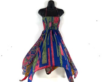 Tatiana Fairy Dress 41" (104cm) Long, One Size; Silk Maxi Summer Dress, Tall Girl Sundress, SKU: 902-9227