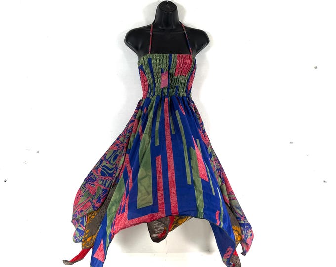 Tatiana Fairy Dress 41" (104cm) Long, One Size; Silk Maxi Summer Dress, Tall Girl Sundress, SKU: 902-9227