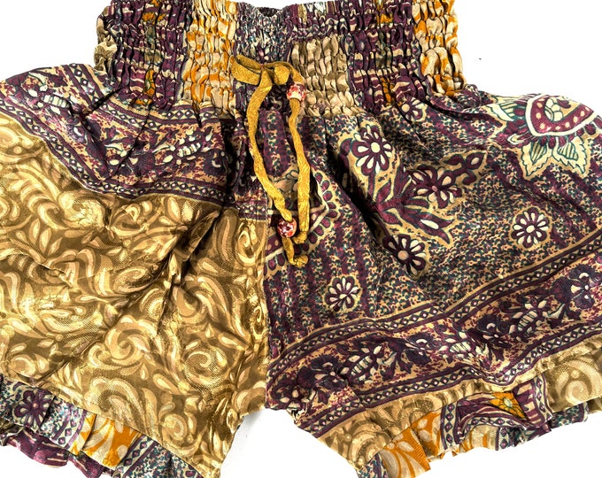 S/M. Silk Venus Shorts; Sexy Hot Pants, Soft Silky Boho Booty Shorts SKU:SS1-7545