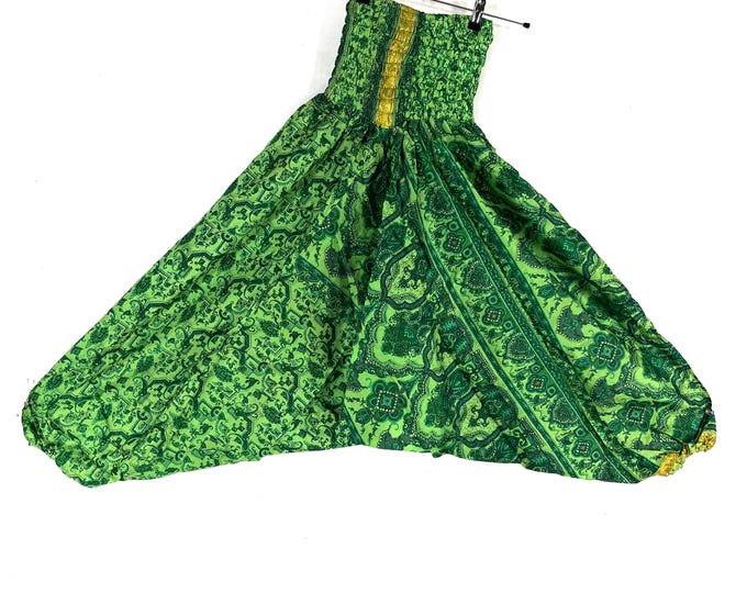 Harem pants One size in Silk. (Drop Crotch Afghani Pants, Ali Baba, Aladdin, Unisex) SKU:880-9246