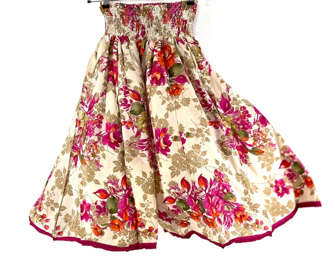 2XL. Emilie Short Leg Culottes in Summer Silk, One-Size Plus Plus with Elasticated Waist. (Wide Leg Palazzo Pants)  SKU:823-7421