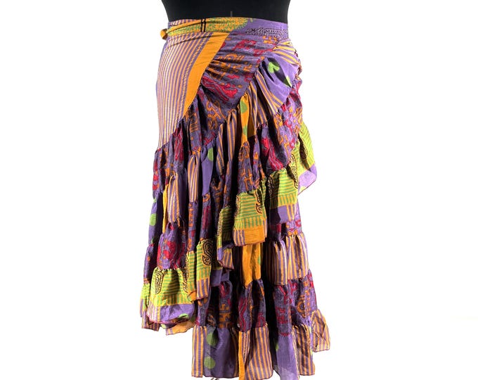 Kezia Gypsy Silk Wrap Skirt - Can be worn as a dress  (SKU:930-9931)
