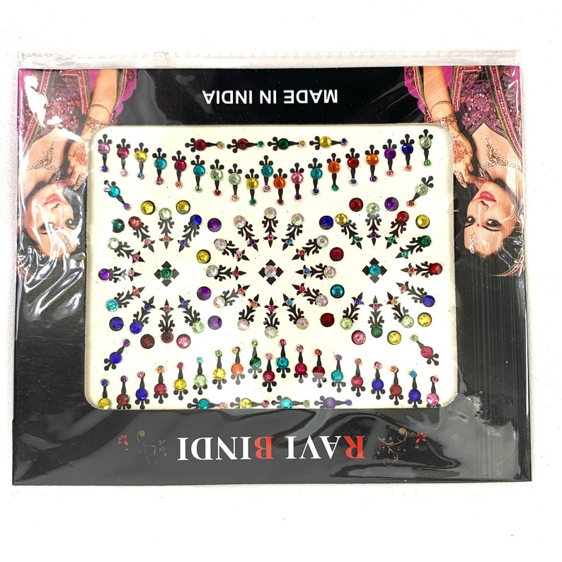 Multi-colour Deluxe Ravi Bindi Pack of Face Jewellery. Face Gem Multi-colour Deluxe Ravi Bindi Pack of Face Jewellery. Face Gem