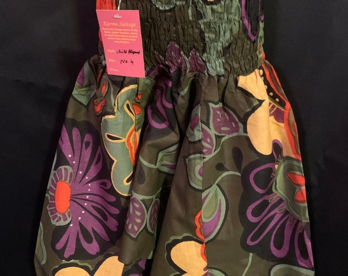 Child. Size 4 Harem Pants, Cotton. Kids Drop-Crotch Trousers, Ali Baba, Afghan Pants in Green & Purple .