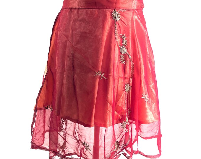 Aari Tari Mini Wrap Skirt - 2 layer (SKU:2010-9853)