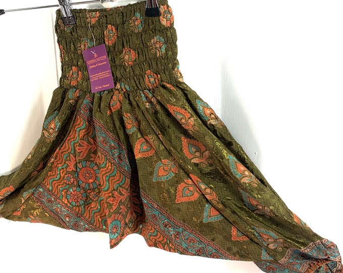 Child Size 3 Silk Harem Pants, Children's Afghans, drop-crotch, Ali Baba, yoga, unisex kids trousers.