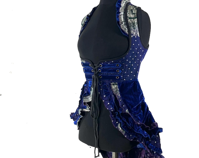 S. Celeste Velvet Underbust Corset Dress with adjustable skirt SKU:2121-9488