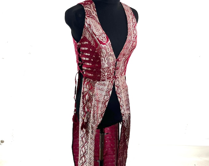 Goddess Dress; Silk Brocade Priestess Ceremony Temple Dress.  UK-S/M  (SKU: 3100-10384)