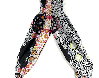 Tania Cotton Pantaloon Harem in One size Adult Unisex. Yoga Pants, Gypsy Pants, High Crotch festival pants SKU 844-9394