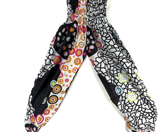 Tania Cotton Pantaloon Harem in One size Adult Unisex. Yoga Pants, Gypsy Pants, High Crotch festival pants SKU 844-9394
