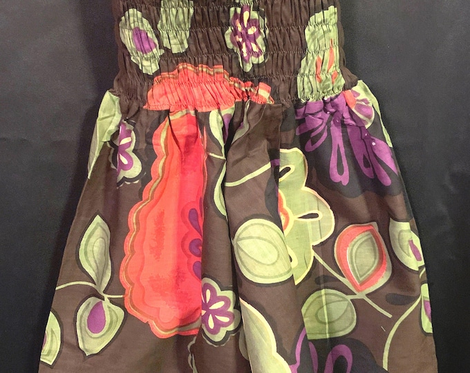 Child. Size 4 Harem Pants, Cotton. Kids Drop-Crotch Trousers, Ali Baba, Afghan Pants in Green & Orange .