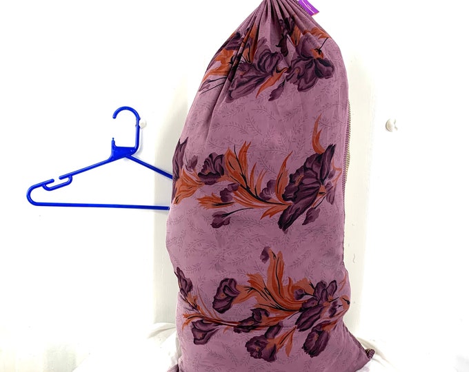 Giant Fabric Gift Wrap Bag 18"x34"  Vintage Silk Drawstring Bag. Reusable Gift Wrap. 43cm x 83cm internal dimension
