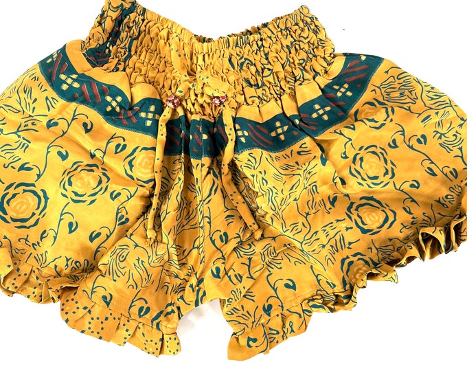 S/M. Silk Venus Shorts; Sexy Hot Pants, Soft Silky Boho Booty Shorts SKU:SS1-7542