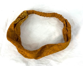 Silk Face Mask Headband - dust-mask, neck-scarf, bandana, scrunchy.  Option to add buttons, FIT Head circumference 19” to 23”