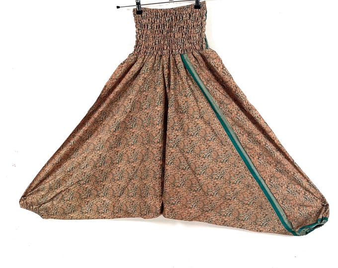 Harem Pants Silk One-Size Handmade; Drop Crotch Afghani Pants, Ali Baba Pants, Aladdin Pants, Unisex SKU:880-9258