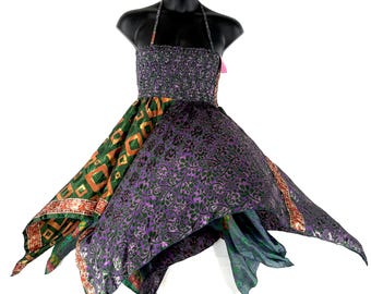 2XL Bust Lilian Fairy Dress - 45" Long Silk Summer Maxi Dress (SKU:909-7378)