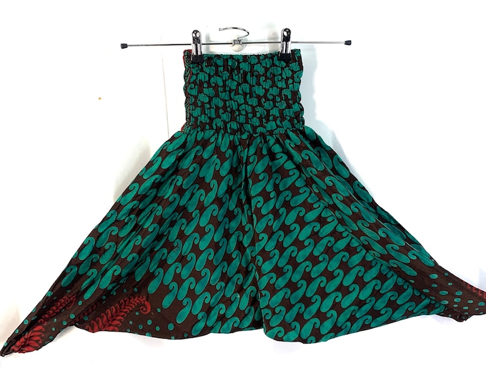 Child Size 5, Silk Harem Pants, Kids Drop-Crotch Trousers, Ali Baba, Afghan Pants.