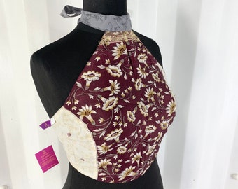 M/L Halter Crop Top, in Light Silk, Reversible (Rave/Festival Top) SKU:439-2079