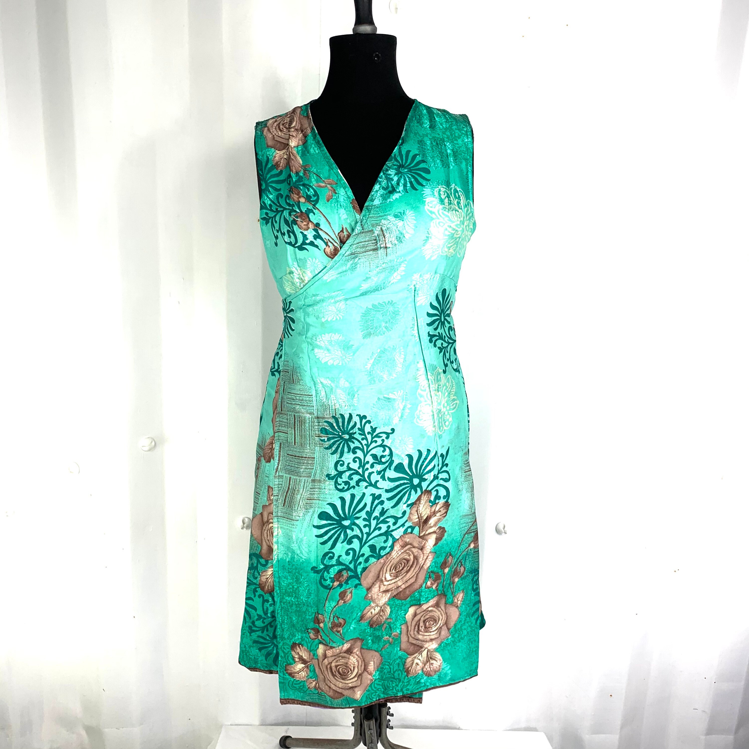 UKM. Wrap Star. Reversible Silk Wrap dress. Double layer Etsy