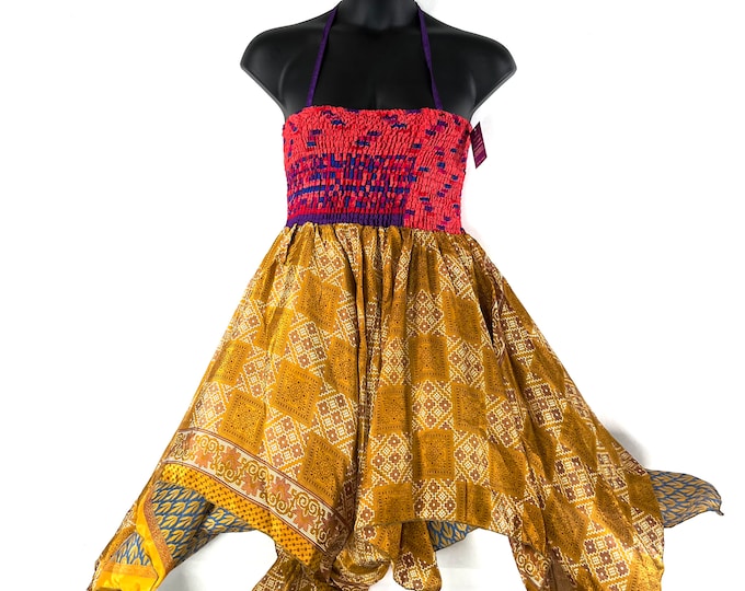 2XL Bust Agetha Midi Silk Fairy Dress - Summer Maternity Dress SKU:908-7357