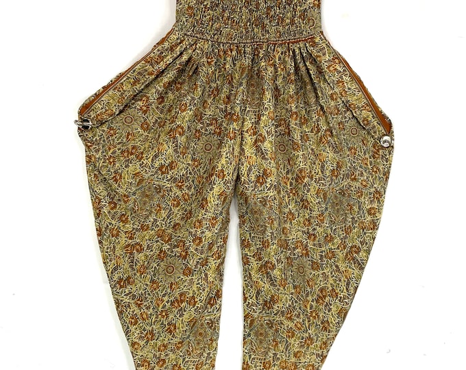 Festival Pants Silk S/M; Palazzo Pants Zip Pocket Trousers, Gypsy Pants High Crotch Harem Pants SKU:800-