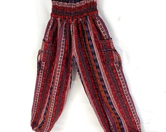 Blanket Harem Pants, Unisex Warm Baggy Trousers, Perfect for chilly days and evenings. Morning Spice - One Size