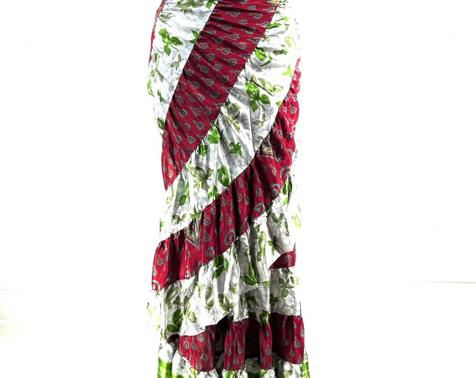 Kezia Gypsy Silk Wrap Skirt - Can be worn as a dress  (SKU:930-9933)