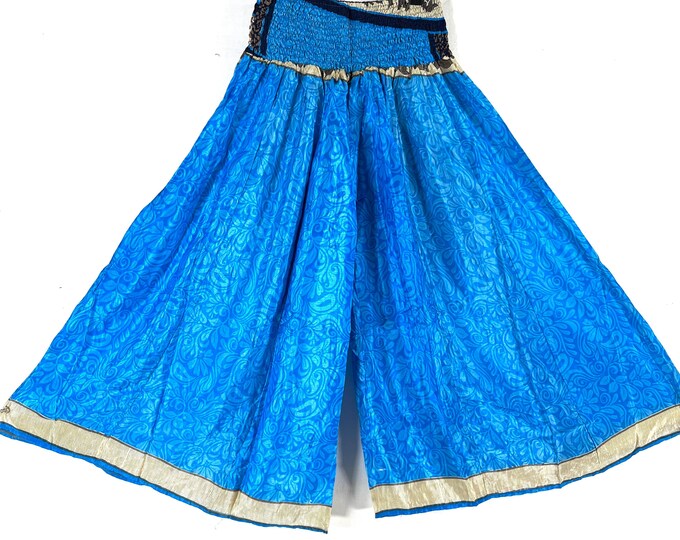 Corlissa Plus Plus Size Culottes in Summer Silk with 2XL Elasticated Waist, Great for a fuller figure. (Wide Leg Palazzo Pants) SKU:837-8667