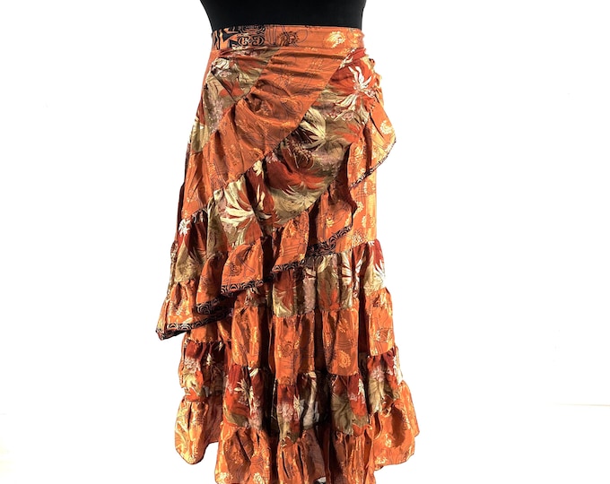 Kezia Gypsy Silk Wrap Skirt - Can be worn as a dress  (SKU:930-9930)