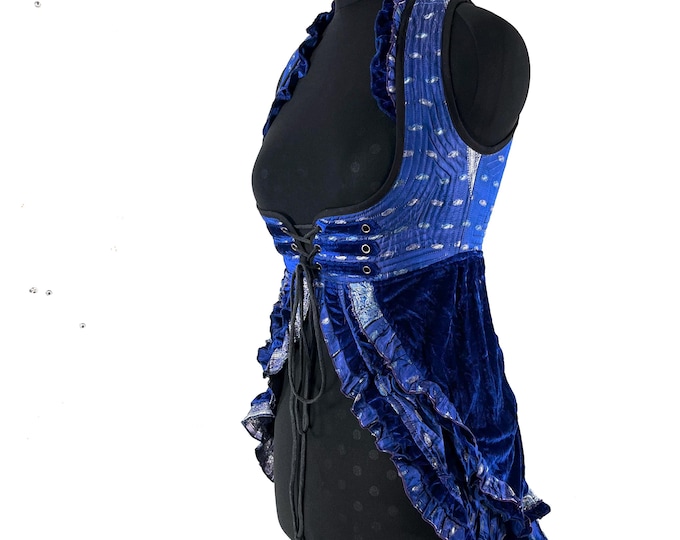 L. Celeste Velvet Underbust Corset Dress with adjustable skirt SKU:2123-9511