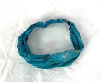 Silk Face Mask Headband - dust-mask, neck-scarf, bandana, scrunchy.  Option to add buttons, FIT Head circumference 19” to 23”