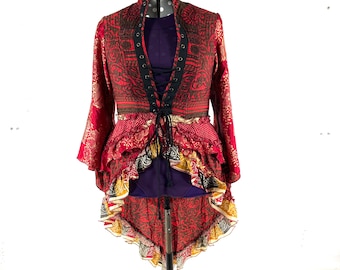 4XL Seraphina Corset Dress - Silk - Long Sleeves (SKU:1011-9280)