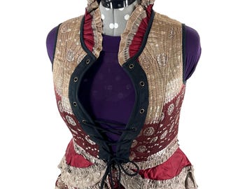 3XL Isabella Corset  Dress - Steampunk - Silk Brocade (SKU:2001-9585)