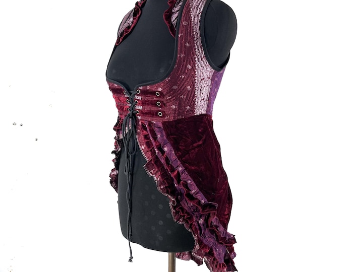 XL. Celeste Velvet Underbust Corset Dress with adjustable skirt SKU:2124-9520