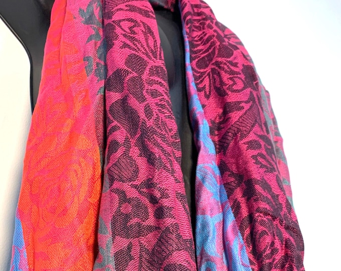 Multi Coloured Happy Muffler Scarf. A Quality Dress Scarf, the perfect Christmas Gift
