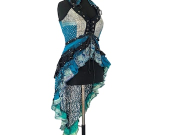 M. Steampunk Corset Dress in Silk brocade. Sophia Corset Dress SKU:2000-2974