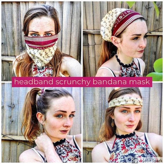 Cotton Washable Headband Face Mask. Dust Mask, Bandana  display picture 1