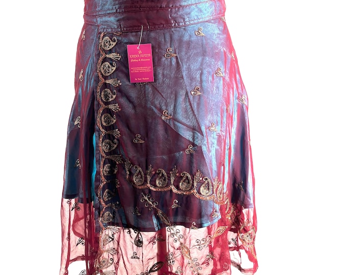 Aari Tari Mini Wrap Skirt - 2 layer (SKU:2010-9840)