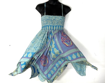 Tatiana Fairy Dress 43" (109cm) Long, One Size; Silk Maxi Summer Dress, Tall Girl Sundress, SKU: 902-7867