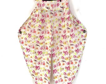 Cotton Festival Pants with Zip Pocket, Adult Palazzo Trousers, Gypsy Harem Pants, High Crotch,