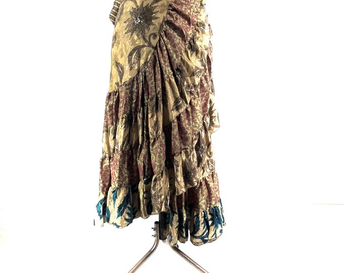 Kezia Gypsy Silk Wrap Skirt - Can be worn as a dress  (SKU:930-9936)