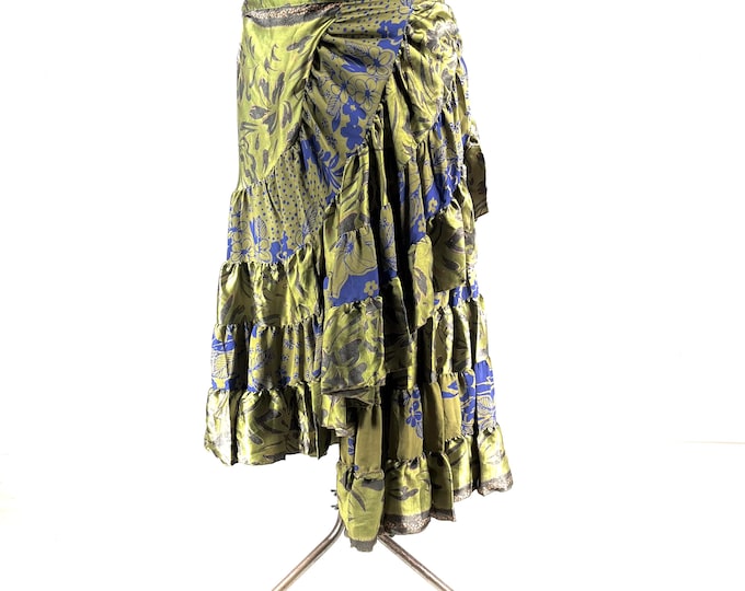 Kezia Gypsy Silk Wrap Skirt - Can be worn as a dress  (SKU:930-9934)