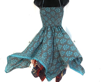 Elvina Fairy Dress. Length 87cm (34”). One size in Silk. Bohemian Summer, Gypsy Princess SKU: 901-2325