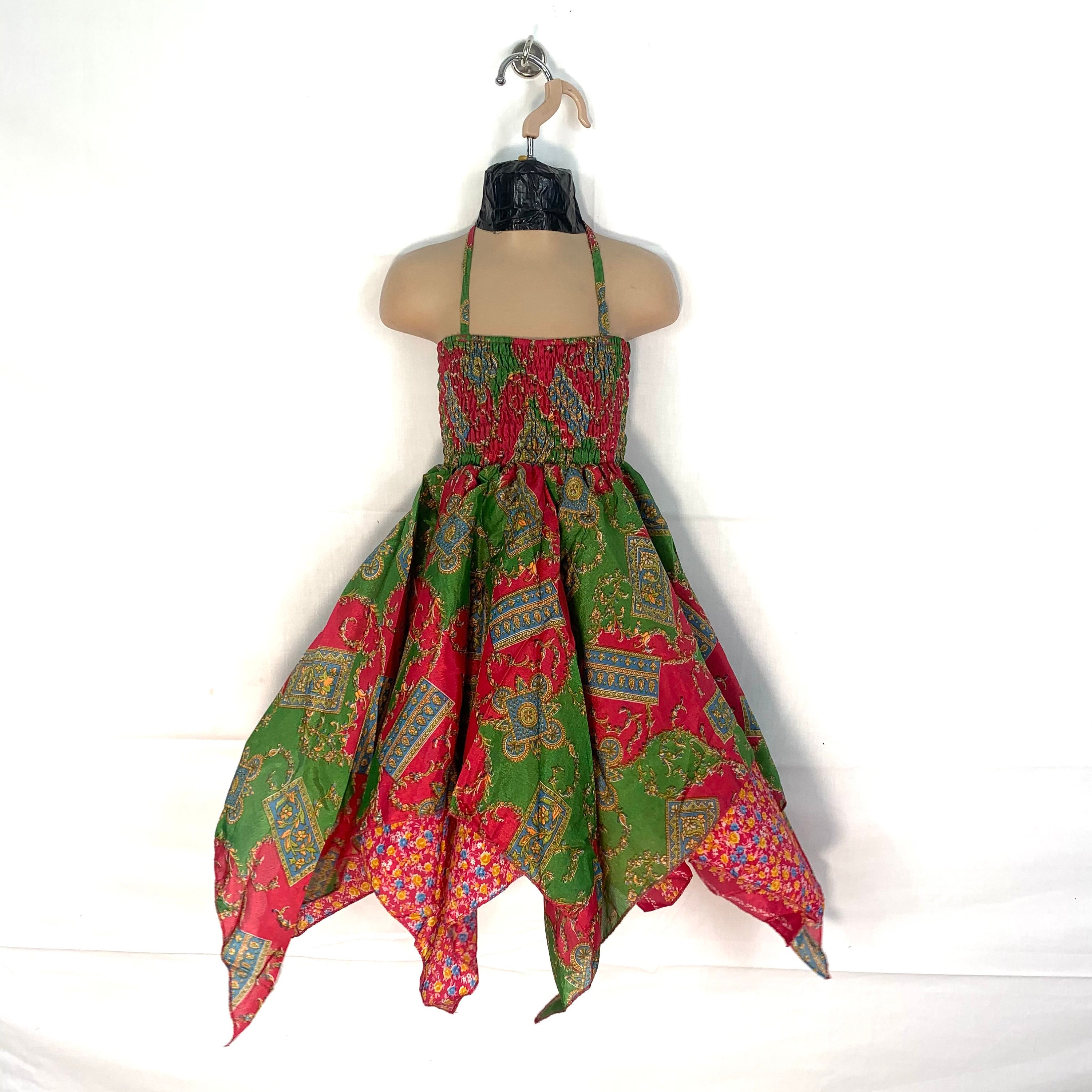 Kids Fairy Dress Silk. Flower Girl 
