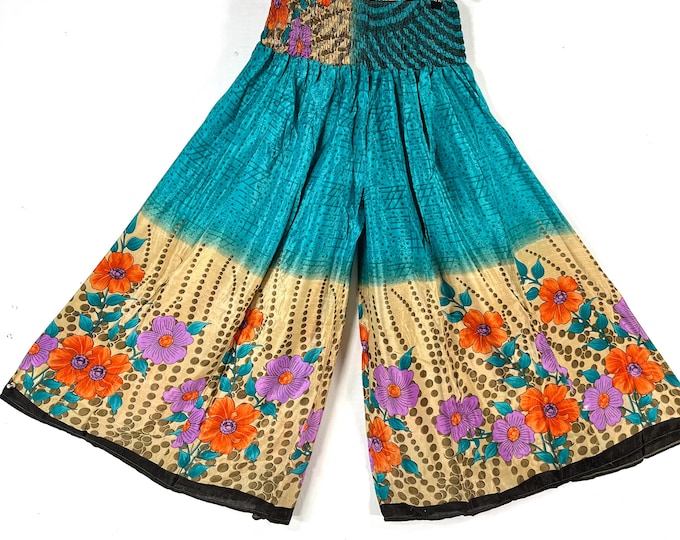 Corlissa Plus Plus Size Culottes in Summer Silk with 2XL Elasticated Waist, Great for a fuller figure. (Wide Leg Palazzo Pants) SKU:837-8623