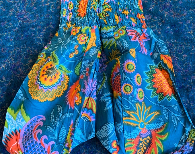 Child Size 1 Baby Cotton Harem Pants, Kids Drop-Crotch Trousers, Ali Baba, Afghan Pants